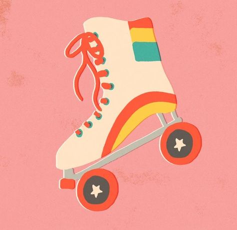 Naomi Wilkinson, Roller Skating Party, Vintage Illustration Art, Roller Skaters, Roller Girl, Roller Derby, Roller Skate, Roller Skates, Roller Skating