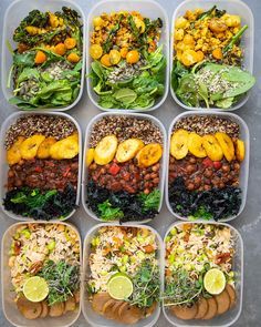 Vegan Protein Meal Prep, Vegan High Protein Meal Prep, High Protein Vegan Meal Prep, Recipes Tofu, Smoothies Vegan, Menu Sarapan Sehat, Vegan Protein Recipes, Diet Dinner, Protein Dinner