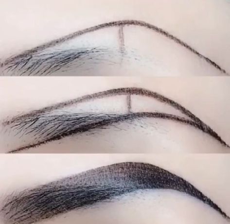 Eyebrow Makeup Techniques, Permanente Make-up, Bentuk Alis, Eyebrow Makeup Tutorial, Round Face Makeup, Dark Eyeshadow, Eyebrow Makeup Tips, Face Makeup Tips, Thick Eyebrows