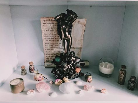 Lupercalia Altar ✧ | Pagan Altar Gifts Lupercalia Altar, Valentine's Day Origin, Venus Statue, Alter Ideas, Romulus And Remus, Norse Pagan, Pagan Altar, She Wolf, Mother Goddess