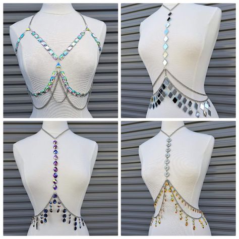 Handmade Body Chain For Festivals, Metal Body Jewelry With Chain Strap For Festivals, Bead Harness, Festival Body Jewelry With Metal Chain Strap, Armlet Designs, Gothic Body Jewelry With Chain For Festivals, Beaded Harness, Gothic Chain Body Jewelry For Festivals, Diy Body Chain