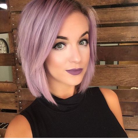 Lilac Hair Color, Edgy Bob, Cortes De Cabello, Hair Color Formulas, Lilac Hair, Lavender Hair, Hair Color Pink, Julianne Hough, Cute Hairstyles For Short Hair