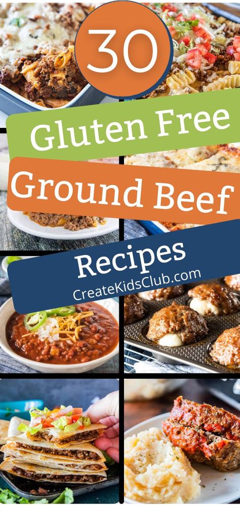 30 Gluten-Free Ground Beef Recipes perfect for busy weeknights. From cheese-stuffed burgers to taco cups and chili, we’ve got your dinner needs covered! Make these quick and easy gluten-free meals any night of the week for any occasion. Start at the top of the list and work your way to the bottom to try each and every recipe. Enjoy! Gluten Free Ground Beef Recipes, Gluten Free Dairy Free Recipes Dinner, Gluten Free Dairy Free Dinner, Gluten Free Hamburger, Stuffed Burgers, Gluten Free Tacos, Dairy Free Recipes Dinner, Gluten Free Dinner Easy, Taco Cups