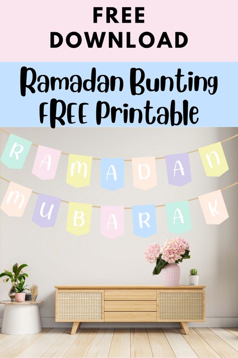 Gorgeous Pastel Ramadan Bunting, FREE Printable PDF Download. Elevate your home this Ramadan with this gorgeous bunting. Simply print and go! Eid Bunting, Ramadan Greetings, Bunting Flag, Ramadan Decorations, Homeschool Activities, Cork Board, Eid Mubarak, Worksheets For Kids, Bunting