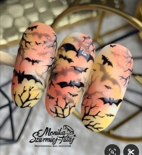 Nail Border Design, Halloween Nail Art Tutorial Step By Step, Halloween Nails 2023, Crazy Halloween Nails, Frankenstein Nail Art, Halloween Nail Art Tutorial, Holloween Nails, Halloween Manicure, Cute Nails For Fall