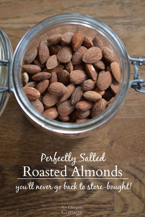 Roasted Almonds Oven, Roasted Almonds Recipe, Chocolate Covered Pecans, Salted Almonds, Granola Bites, Salted Nuts, Chocolate Granola, Almond Nut, Nut Recipes