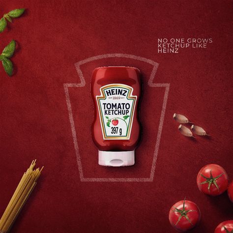 Ketchup Photography, Canning Pesto, Maggi Sauce, Food Graphics, Heinz Tomato Ketchup, Art Advertisement, Kraft Heinz, Food Ads, Pesto Sauce