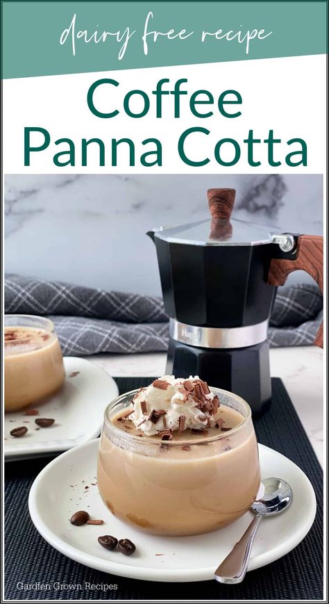 Dessert With Coconut, Easy Panna Cotta Recipe, Coffee Panna Cotta, Dairy Free Whipped Cream, Coconut Milk Coffee, Dairy Free Coffee, Healthy Woman, Panna Cotta Recipe, Lactose Free Milk