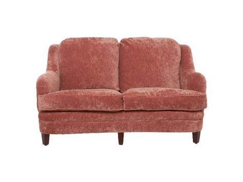 10 Easy Pieces: The Pink Sofa | Remodelista | Bloglovin’ Love Seat Sofa Small Spaces, Coral Couch, Cisco Brothers Furniture, Chair Reupholstery, Love Seat Sofa, Cozy Love, Sofas For Small Spaces, Pink Sofa, John Derian