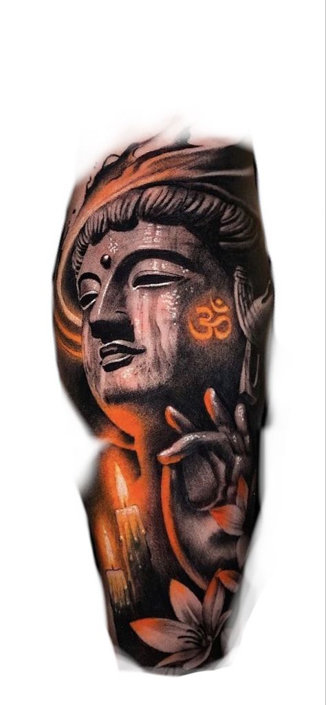 Portrait Cover Up Tattoo, Buddha Tattoo Sleeve, Kind Tattoo, Oni Tattoo, Sleep Ideas, Krishna Tattoo, Small Chest Tattoos, Buddha Tattoo Design, Native Tattoos