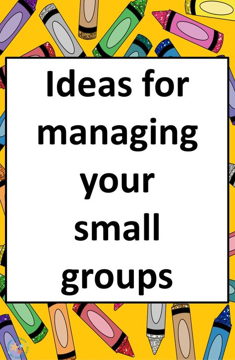 Read and learn how to manage small groups with this blog post and FREE class! Class Routine, Classroom Routines And Procedures, 2nd Grade Activities, Group Rules, Class Rules, Classroom Procedures, Learning Stations, Classroom Routines, Small Group Activities