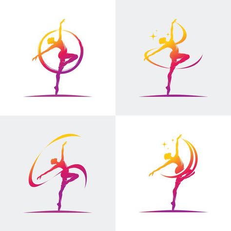 Logo for a ballet or dance studio | Premium Vector #Freepik #vector #logo #dance #silhouette #modern Dance Logo Ideas Graphic Design, Dance Logo Design Creative, Dance Logo Ideas, Dance Logos, Logo Design Dance, Dancer Logo, Ballet Logo, Gymnastics Logo, Dance Vector