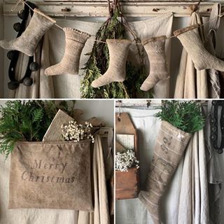 Christine ~ 1871Farmhouse (@1871farmhouse) • Photos et vidéos Instagram The Mitten, Christmas Flower Arrangements, Grain Sack, Comfort And Joy, Farmhouse Christmas Decor, Honey Colour, Primitive Christmas, Antique Farmhouse, Winter Crafts