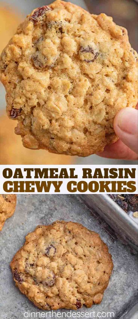 Quick Cooking Oats, Delight Recipes, Best Oatmeal Raisin Cookies, Raisin Cookie Recipe, Cookies Oatmeal, Oatmeal Raisin Cookies Chewy, Cookie Recipes Chewy, Recipe Hacks, Meals Ideas