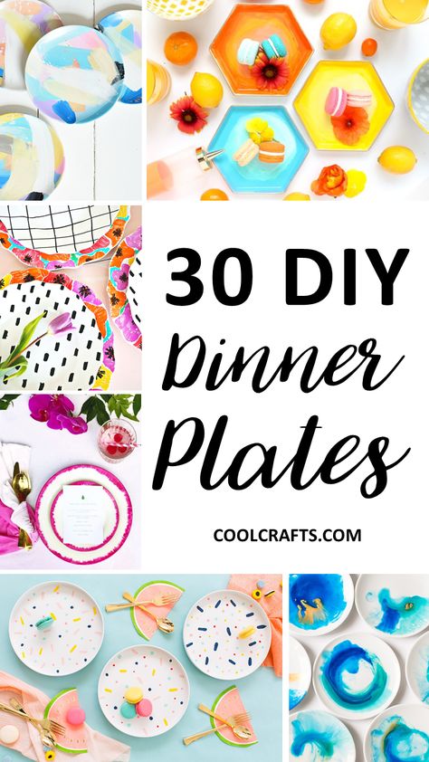 30 Ways to Jazz Up Your Dinner Plate DIY Style. | Ideahacks.com Painted Plates Diy, Painted Plates Ideas, Coolest Crafts, Sharpie Plates, Celebration Plate, Diy Dinner, Diy Mixes, Fun Summer Crafts, Painted Ceramic Plates