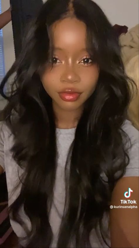 Makeup Looks For Doe Eye, Douyin Makeup On Black Women, Douyin Black Skin, Acubi Fashion Black Women, Warm Douyin Makeup, Chinese Makeup Black Women, Cute Makeup Looks Natural Korean, Doe Eyes Black Women, Doe Eye Makeup Black Women