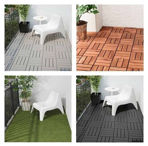 Easy Upgrade Ideas for Your Balcony Flooring 2 Small Balcony Flooring Ideas, Balcony Deck Tiles, Small Patio Flooring Ideas, Outdoor Balcony Flooring Ideas, Balcony Flooring Ideas Cheap, Apartment Balcony Flooring Ideas, Ikea Balcony Tiles, Diy Balcony Ideas On A Budget, Cheap Balcony Ideas