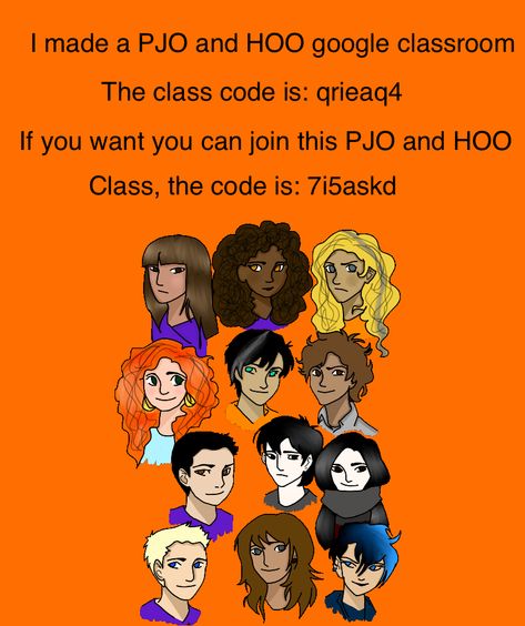 Google Classroom Pjo, Percy Jackson Google Classroom, Percy Jackson Google Classroom Codes, Google Classroom Codes, Pjo Hp Crossover, Fandom Crossover Percy Jackson, Percy Jackson Funny Clean, Percy Jackson Leo Valdez Memes, Pjo Hoo