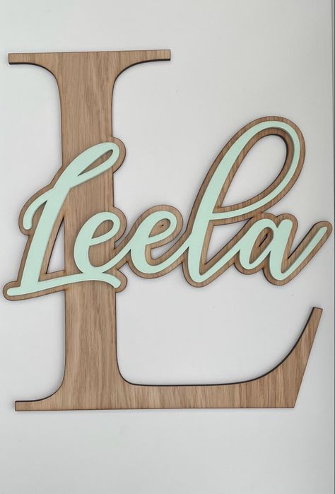 Laser Cut Wall Decor, Cnc Machine Projects, Mdf Letters, Gift Letter, Name Decorations, Name Wall Decor, Wood Nursery, Sticker Organization, Laser Cut Wood Crafts