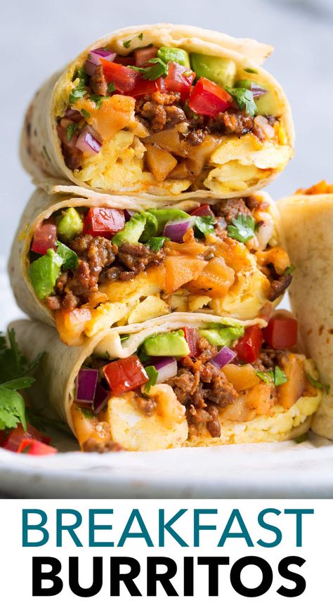 Breakfast Burrito Sausage, Breakfast Burritos For Dinner, Mexican Breakfast Burritos Potatoes, The Best Breakfast Burritos, Mexican Breakfast Burritos Chorizo, Loaded Breakfast Burritos, Breakfast Burritos Chorizo, Egg Burrito Breakfast, Breakfast Burritos With Potatoes