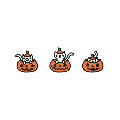 Three little kittens in jack o lanterns🎃🐈 Jack O Lantern Doodle, Lantern Doodle, Pot Illustration, Waiting For Halloween, Jack O Lanterns, Daily Drawing, Little Kittens, Jack O, Jack O Lantern