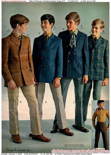 1969 JCPenney Christmas Book, Page 217 - Catalogs & Wishbooks 60s Fashion Mens, 1960s Mens Fashion, 1960s Fashion Mens, Formal Casual Outfits, 1969 Fashion, 60s Men, 1960 Fashion, Christmas Catalogs, Christmas Book