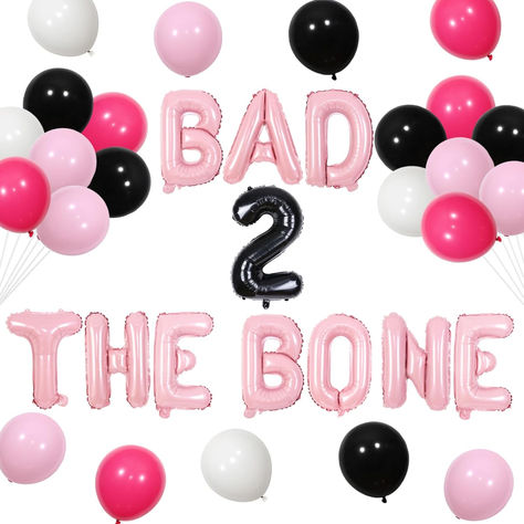 Bad Two the Bone Birthday Party Decorations for Girls Rock and Roll Music 2nd Birthday Party Supplies Born to Rock Decorations with Skull and Crossbones Balloons for 2 Years Old Girls #ad #badtwothebone #bad2thebone #bad2theboneparty #badtwotheboneparty #badtwothebonebirthdayparty #bad2thebonebirthdaypartyideas #bad2thebonepartyballoons #2ndbirthday #2ndbirthdaypartyideas #2ndbirthdaypartysupplies #2ndbirthdaypartythemes Bad Two The Bone, Rock And Roll Music, Born To Rock, Couple Drawing, 2nd Birthday Party Themes, 2nd Birthday Party, Balloon Pump, Balloon Banner, Skull Decor