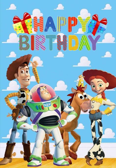 Toy Story Printable Birthday Cards — PRINTBIRTHDAY.CARDS Toy Story Happy Birthday, Great Birthday Wishes, Toy Story Font, Toy Story Printables, Happy Birthday Font, Story Images, 2nd Birthday Boys, Toy Story Characters, Toy Story Birthday Party