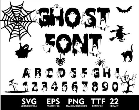 Add a spooky touch with Halloween Ghost & Clipart Font 👻 Perfect for creating festive and eerie designs#HalloweenFont #SpookyType #CreepyCalligraphy #FrighteningFonts #TrickOrType Spooky Lettering Halloween Fonts, Ghost Font, Free Spooky Fonts, Happy Halloween Font, Halloween Calligraphy, Police Halloween, Halloween Fonts Alphabet, Creepy Font, Spooky Clipart