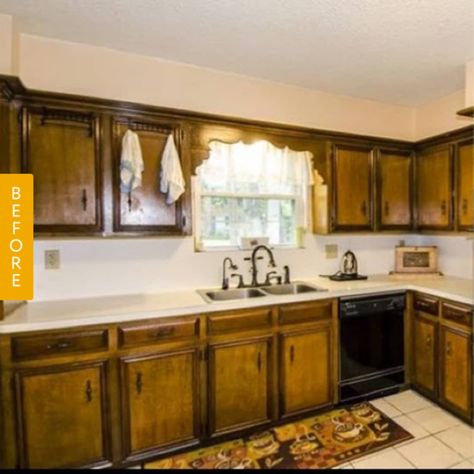 Before & After: A Dark 1960s Kitchen Gets a Bright $185 Facelift | Kitchn Interior Design Country, 1960s Kitchen Remodel, Kitchen Remodel Checklist, Condo Kitchen Remodel, Vintage Kitchen Remodel, 1960s Kitchen, Cheap Kitchen Remodel, Kitchen Facelift, Ikea Kitchen Remodel