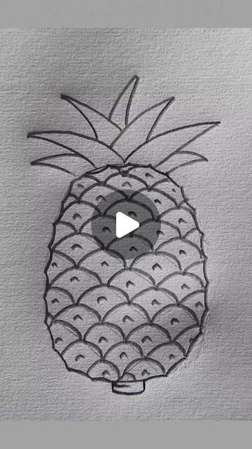 Pineapple Drawing Simple, Draw Pineapple, Pineapple Drawing, Pineapple Painting, Summer Window Display, Fruit Art Drawings, School Art Activities, Fruits Drawing, Pineapple Fruit