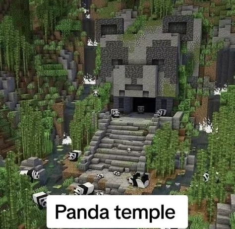 Minecraft Panda Enclosure, Panda Enclosure, Minecraft Panda, Minecraft Inspo, Minecraft Architecture, Minecraft, Building