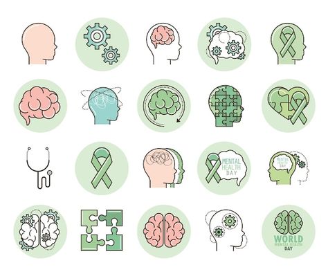 Health Design Ideas, Psychology Doodles, Health Logo Ideas, Mental Health Logo Design, Mental Health Symbol, Mental Health Logo, Psychologist Logo, Psychology Symbol, Psychology Posters