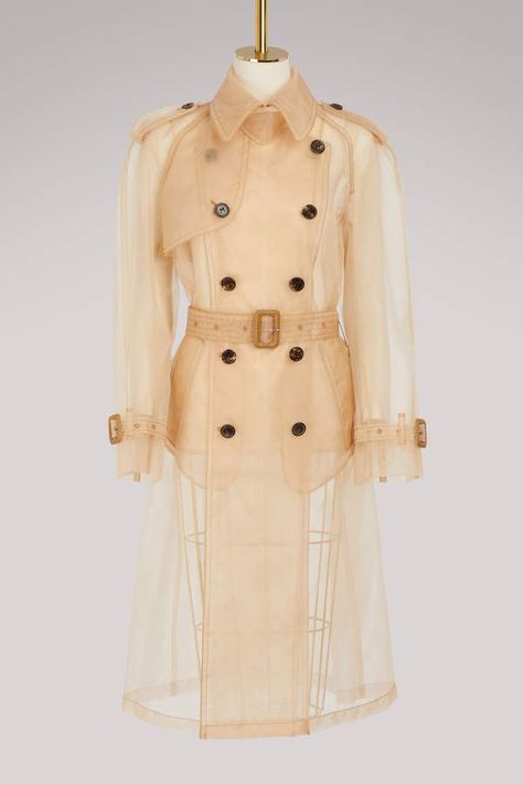 Maison Margiela Transparent trench coat Country England, Spring Trench Coat, Spring Trench, 1900s Fashion, Luxury Contemporary, John Galliano, Contemporary Fashion, Women Collection, Trench Coat