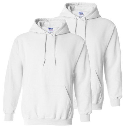 With a large front pouch pocket and drawstrings in a matching color, this Unisex Heavy Blend Hoodie is a sure crowd-favorite. Its soft, stylish, and perfect for cooler evenings., Pack of 2 Size: S.  Color: White.  Age Group: adult. Monogram Hoodie, Style Royal, Men Sweatshirt, Branded Sweatshirts, Tracksuit Women, Carolina Blue, White Hoodie, White Sweatshirt, Casual Hoodie