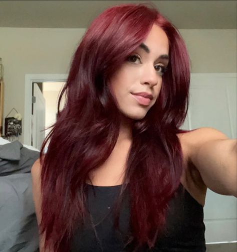 Erika Titus Red Hair, Dark Red Hair Pale Skin Blue Eyes, Red Hair On Fair Skin, Cool Tone Red Hair Pale Skin, Cheery Red Hair Color, Red Hair On Latinas, Berry Red Hair Color, Dark Red Hair Pale Skin, Latinas With Red Hair