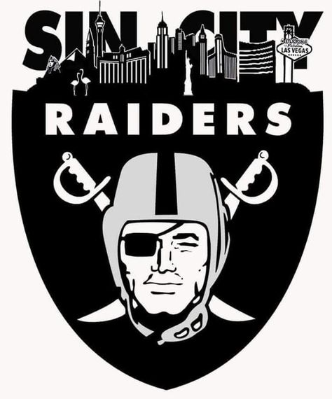 “SIN CITY RAIDERS......LAS VEGAS STYLE” Kansas City Chiefs Craft, Raiders Stickers, Raiders Gifts, Raiders Wallpaper, Oakland Raiders Logo, Raiders Baby, Oakland Raiders Football, Nfl Raiders, Nfl Oakland Raiders