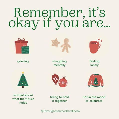 A reminder that this time of year isn’t always easy and looks different for everyone and that’s okay! #thinkingofyou #holidayseason #health #mentalwellness #healthandwellness #elmhurst #oakbrook #villapark December Mental Health, December 25, Mental Health Matters, Health Matters, Mental Wellness, Instagram A, Health And Wellness, For Everyone, Thinking Of You