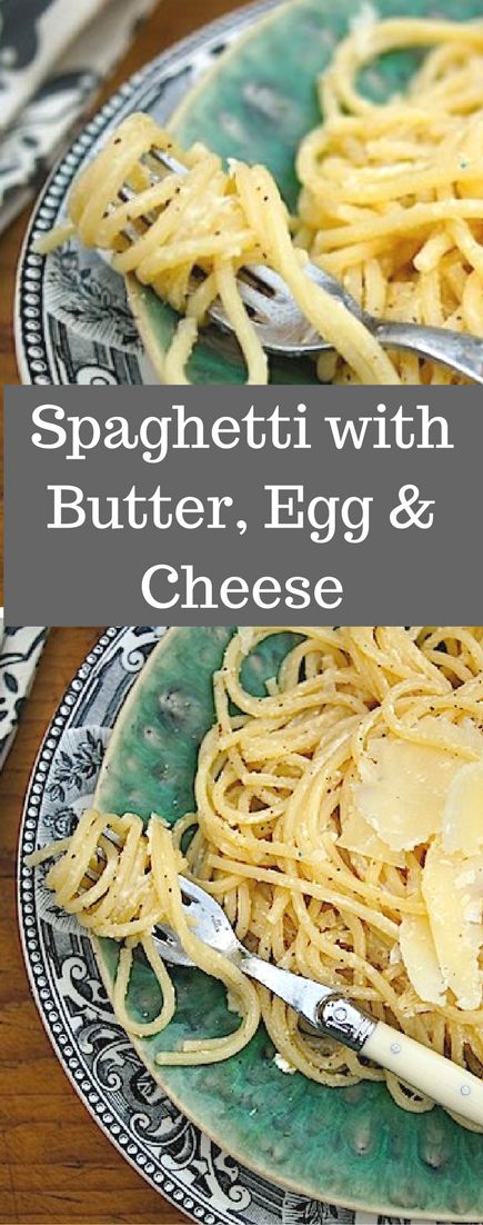 Spaghetti With Butter, Simple Supper, Italian Comfort Food, Cheese Spaghetti, Butter Pasta, Buttered Noodles, Egg And Cheese, Spaghetti Recipes, Cheese Eggs