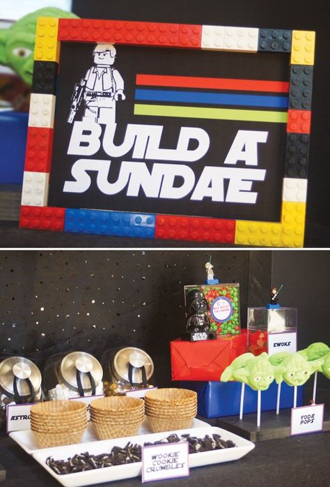 Lego Star Wars Birthday Party, Lego Star Wars Birthday, Lego Star Wars Party, Star Wars Lego, Star Wars Birthday Party, Dark Vador, Lego Birthday Party, Party Hostess, Birthday Star