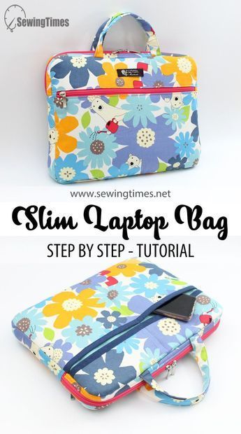 DIY Slim Laptop Bag 13″ | 노트북 가방 만들기 | How to make laptop case with outside pocket [sewingtimes] Diy Laptop Bag Pattern, Diy Laptop Bag, Slim Laptop Bag, Simple Bag, Diy Laptop, Sewing Machine Projects, Diy Bag Designs, Sew Ins, Diy Bags Purses