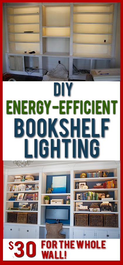 Love these DIY lights for bookshelves or under cabinets. Such soft, even light and it's SO cheap to buy and install! Closet Furniture, Diy Lights, Bookshelf Lighting, Bookcase Lighting, Garage Room, Renovation Inspiration, Creative Decoration, Shelf Lighting, Bookshelves Diy