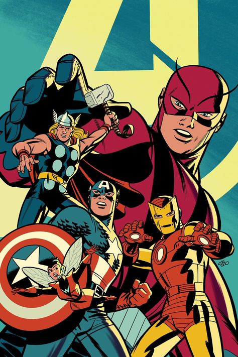 Michael Cho on Twitter: "My cover for the Mighty Marvel Masterworks Avengers Vol 1. Always fun to draw classic Iron Man and Cap.… " Michael Cho Art, Ultimate Wolverine, Avengers Art, Avengers Comics, Bd Comics, Marvel Comic Universe, Marvel Comics Art, Marvel Wallpaper, Comic Book Artists