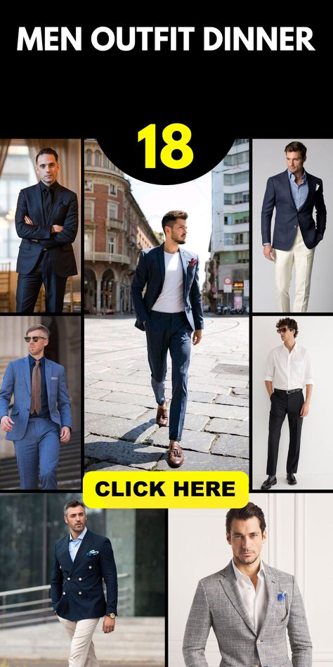 [AffiliateLink] Strike The Perfect Balance Between Casual And Formal With This Smart-Casual Men's Outfit, Ideal For A Dinner Date. Opt For A Stylish Black Shirt Paired With Well-Fitted Trousers For A Sleek And Sophisticated Look. Complete The Ensemble With A Blazer Or A Stylish Jacket To Add A Touch Of Class. Whether It's A Romantic Evening Or A Casual Dinner, This Outfit Is Sure To Impress With Its Timeless Style. #mendatenightoutfit Smart Casual Menswear Wedding, Smart Dinner Outfits Men, Cocktail Party Outfit Classy Men, Dinner Outfit For Men Classy, Evening Casual Dinner Outfit Men, Evening Cocktail Attire Men, Men's Dinner Outfit, Men’s Dinner Party Outfit, Blazer Outfits Men For Wedding