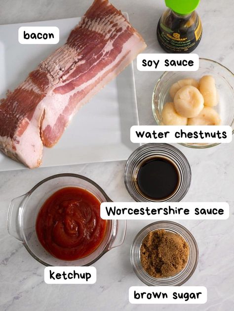 Waterchestnut Recipes Appetizers, Rumaki Recipe Bacon Wrapped, Chestnuts In Air Fryer, Bacon Water Chestnuts Recipe, Bacon Water Chestnuts, Bacon Wrapped Water Chestnuts Recipe, Waterchestnut Recipes, Bacon Wrapped Water Chestnuts, Bacon Wrapped Appetizers