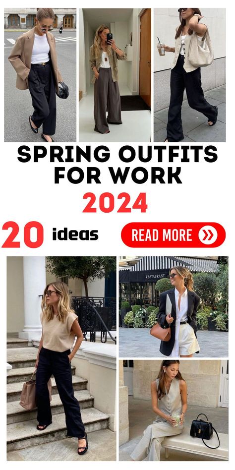 Curvy and Confident: Spring Work Wardrobe 2024 - Embrace your curves with our spring outfits for work curvy collection. These styles are designed to flatter your figure and boost confidence in any professional setting. Spring Work Outfits Office Chic 2023, Womens Spring Work Outfits 2024, Spring Work Fashion 2024, Casual Office Spring Outfits, Professional Outfits Women Spring 2024, 2024 Spring Office Outfits, Casual Spring Work Outfits 2024, Spring 2024 Work Fashion, Women’s Work Outfits Spring 2023