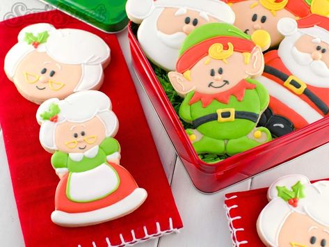 How to Make Mrs. Claus Cookies Roll Out Cookies, Semi Sweet Designs, Decor Cookies, Cookie Decorating Supplies, Christmas Cookie Box, Turkey Cookies, Dinosaur Cookies, Unicorn Cookies, Chocolate Roll