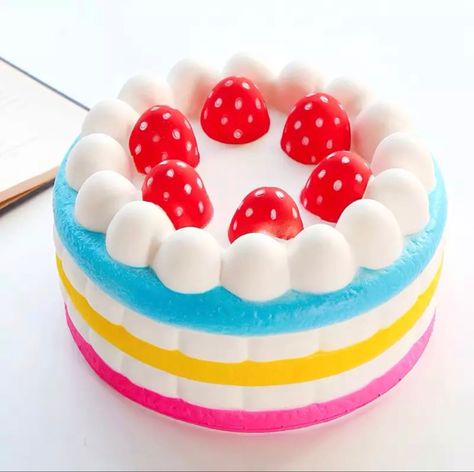 Cake Squishy, Strawberry Cake, Toys Gift, Birthday Cake, Better Living, Cream, Cake, Birthday, Gifts