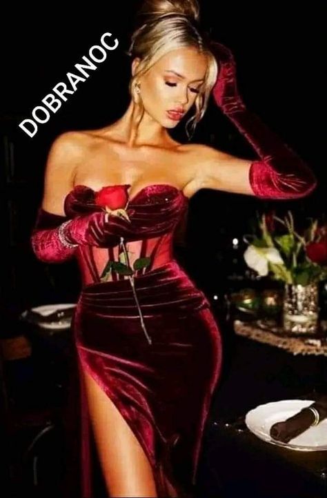 Crystal Corset, Red Wine Dress, Miss Circle, Dress With Gloves, Velvet Design, Wine Dress, Red Corset, Red Velvet Dress, Velvet Gown