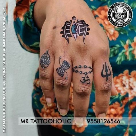 Bholenath Tattoo, Hindu Tattoos, Trishul Tattoo Designs, Mahadev Tattoo, Krishna Tattoo, Om Tattoo Design, Tattoo Design For Hand, Mantra Tattoo, Forearm Band Tattoos